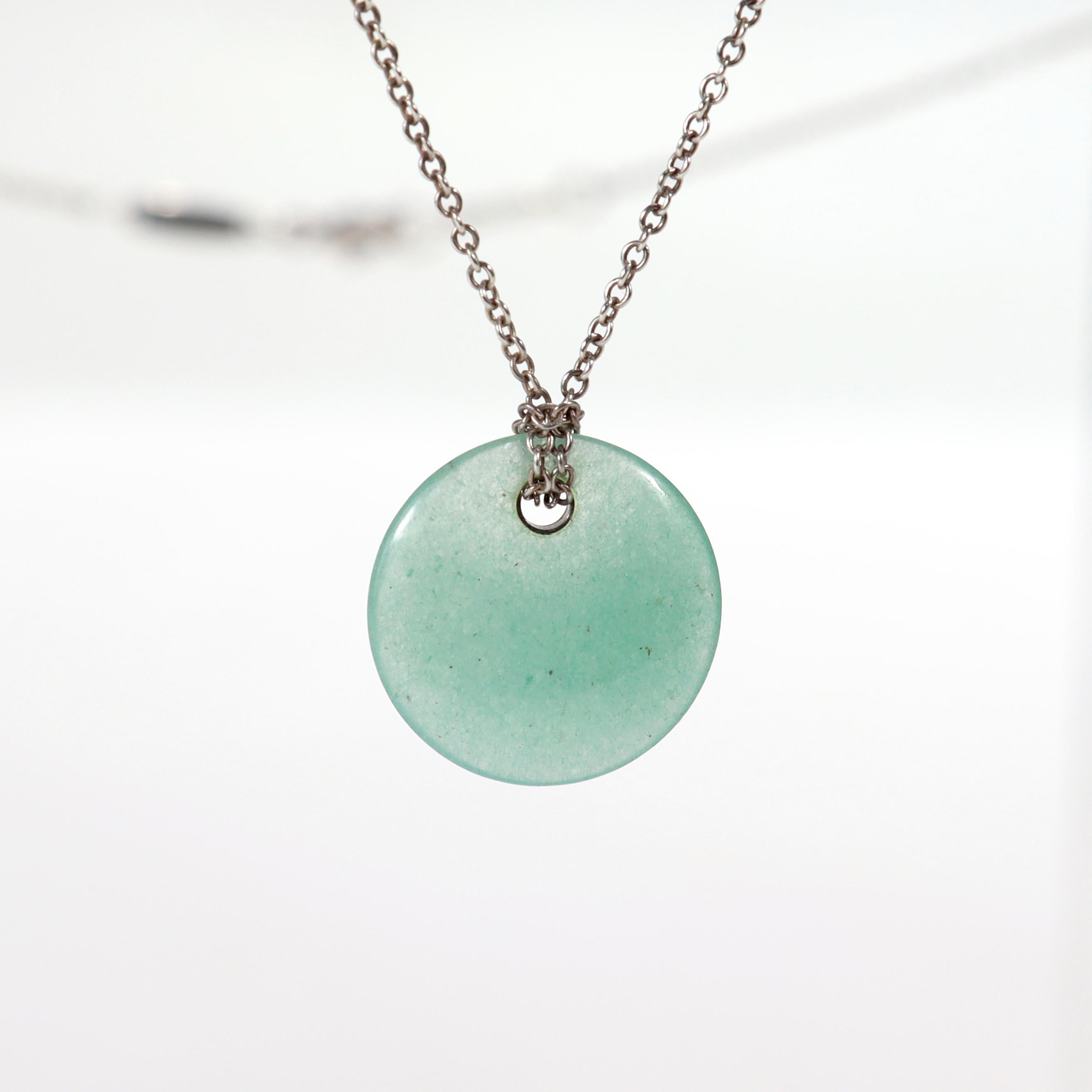 tiffany and co green necklace