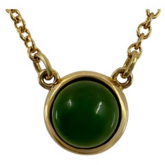 Tiffany & Co. Elsa Peretti „Green Jade by the Yard“ – Halskette aus 18-karätigem Gelbgold