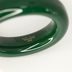 Tiffany & Co. Elsa Peretti Green Lacquer Doughnut Bangle
