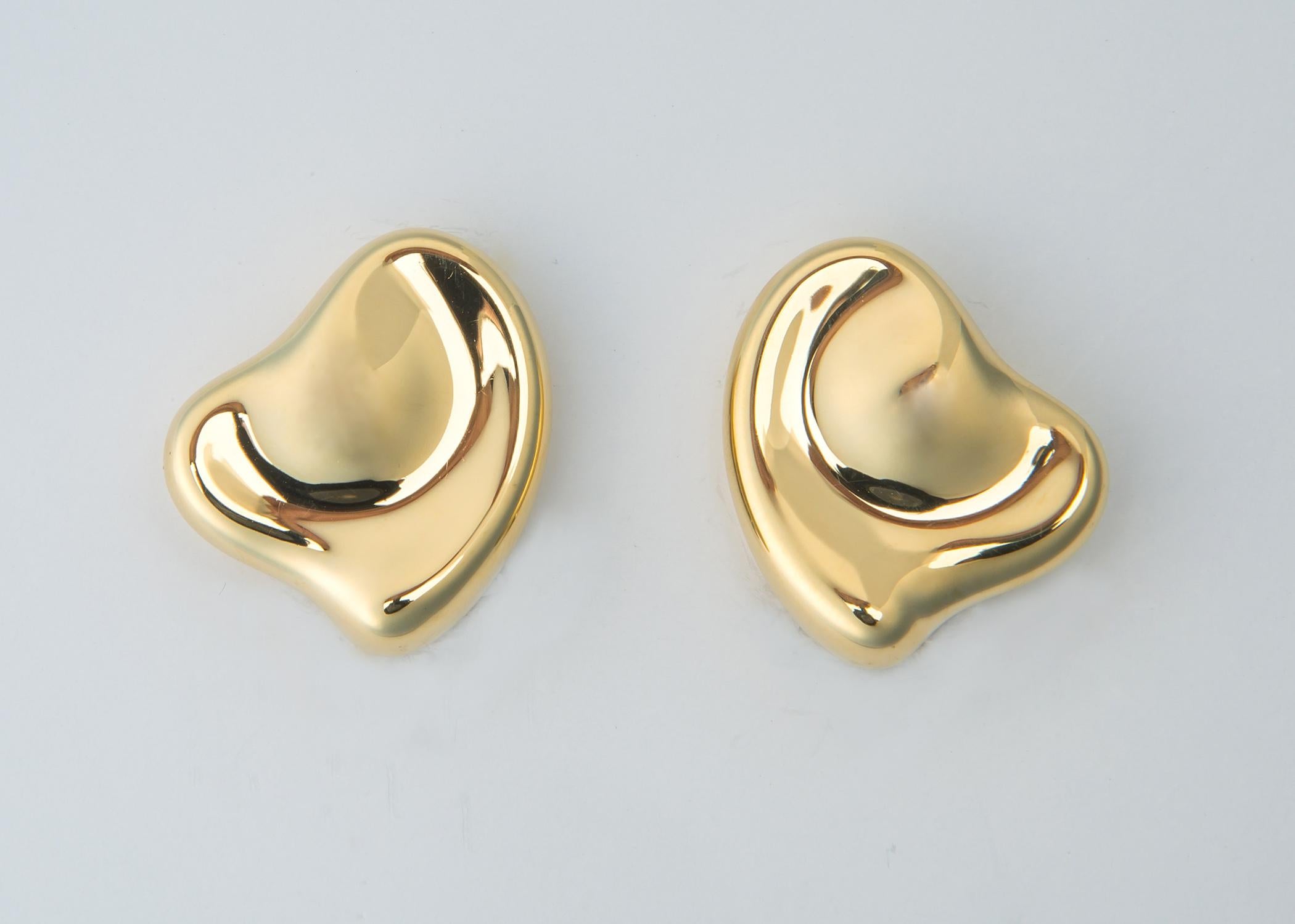 Contemporary Tiffany & Co. Elsa Peretti Heart Motif Earrings
