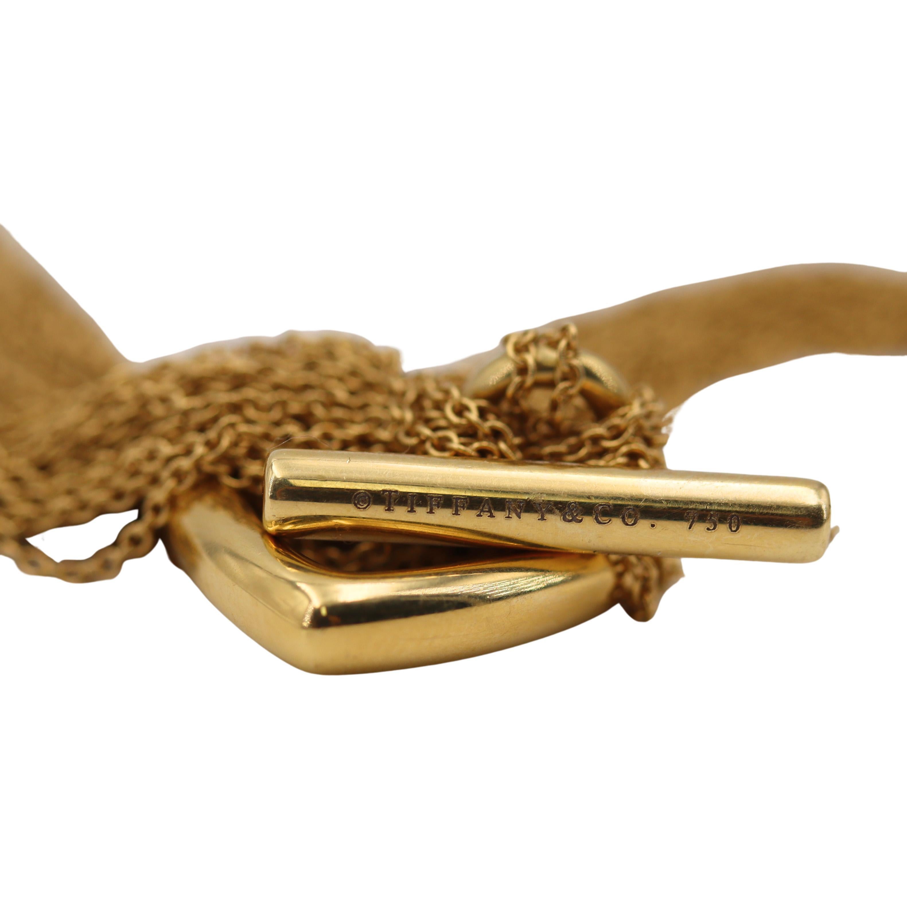 Tiffany & Co. Elsa Peretti Collier à plusieurs chaînes en or jaune 18 carats en vente 3