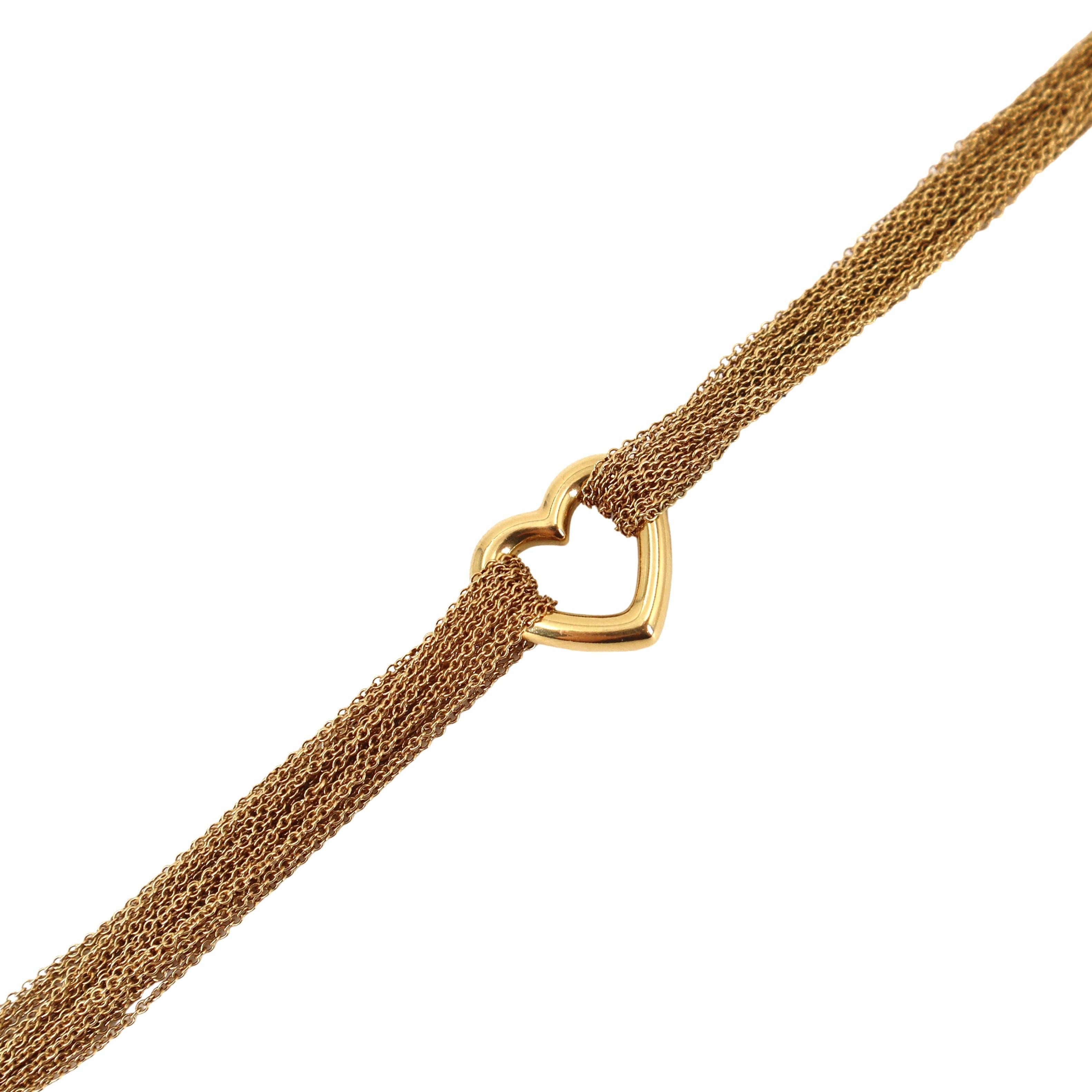 Tiffany & Co. Elsa Peretti Collier à plusieurs chaînes en or jaune 18 carats en vente 1