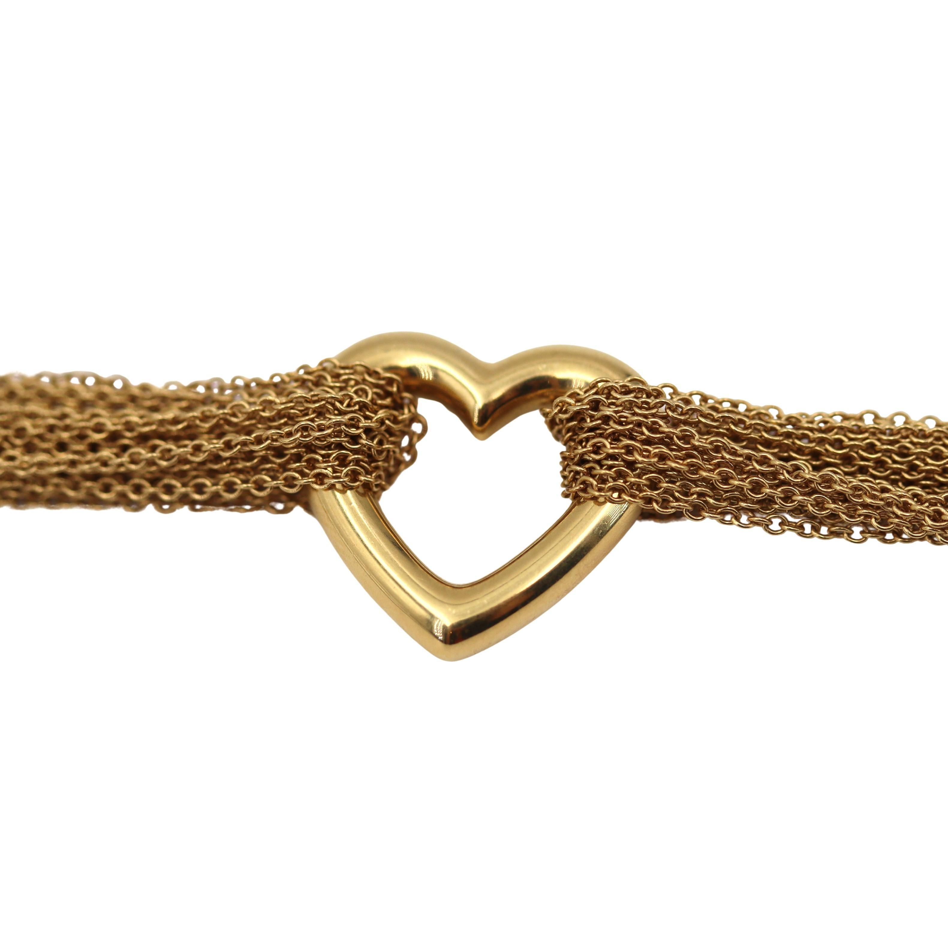 Tiffany & Co. Elsa Peretti Collier à plusieurs chaînes en or jaune 18 carats Excellent état - En vente à Aventura, FL