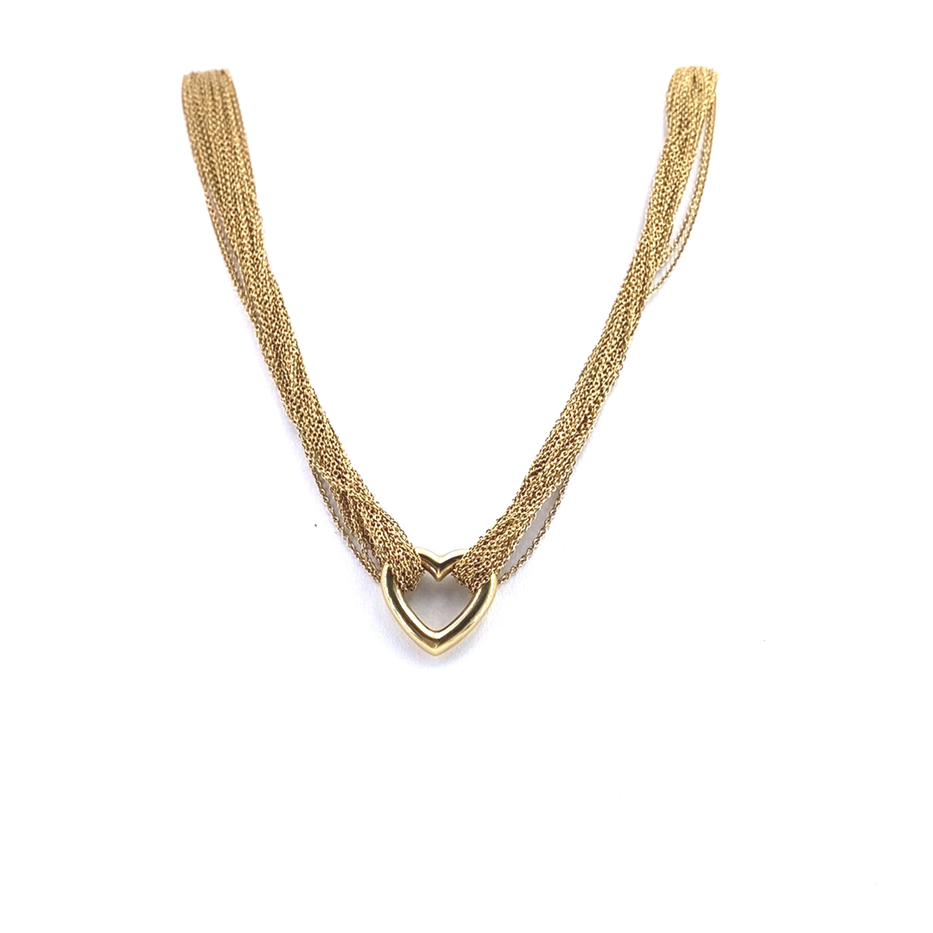 Tiffany & Co. Elsa Peretti Collier à plusieurs chaînes en or jaune 18 carats en vente 2
