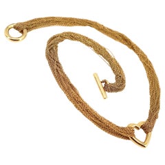 Tiffany & Co. Elsa Peretti Heart multi-chain Necklace in 18k yellow Gold