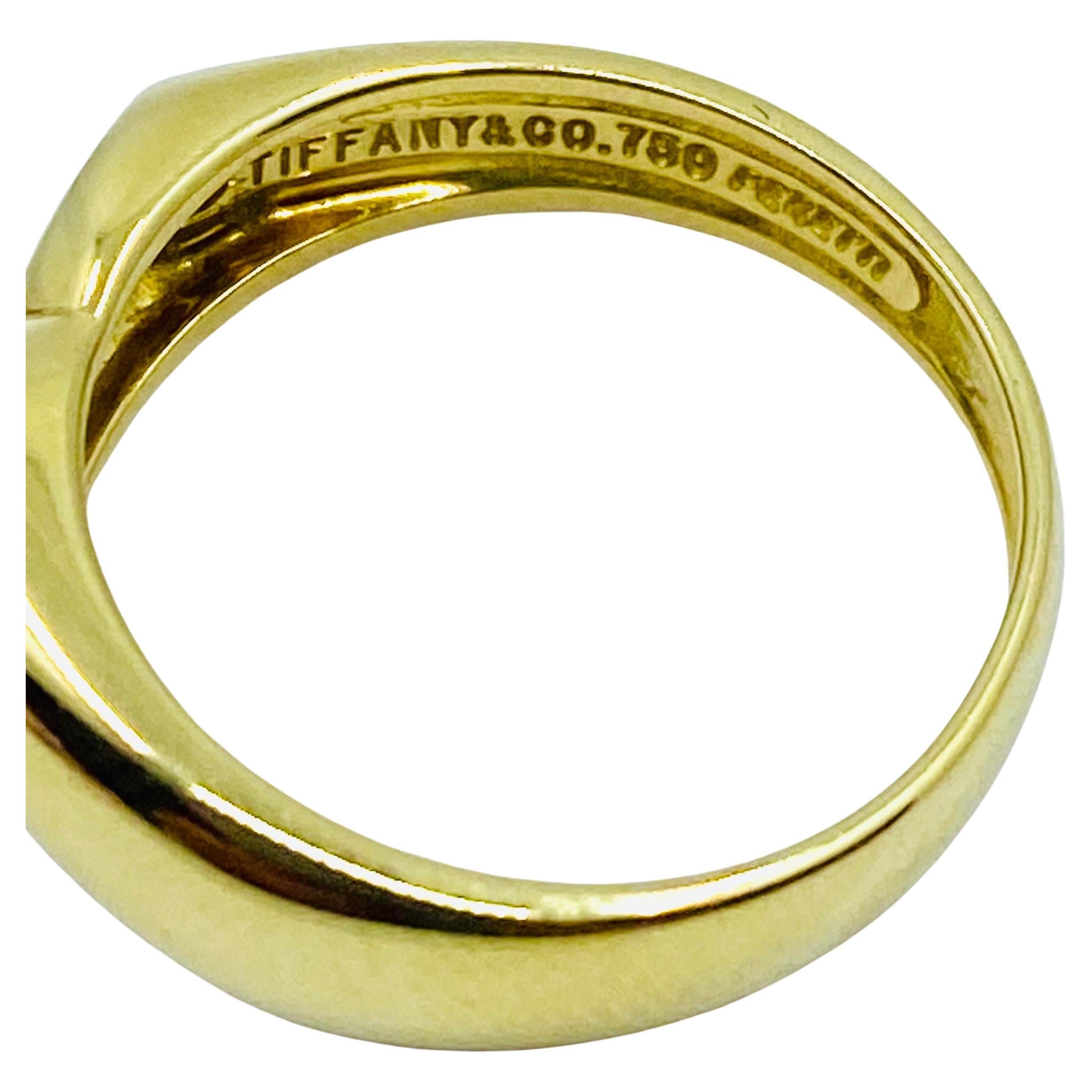 Tiffany& Co. Elsa Peretti Heart Signet Ring For Sale 3