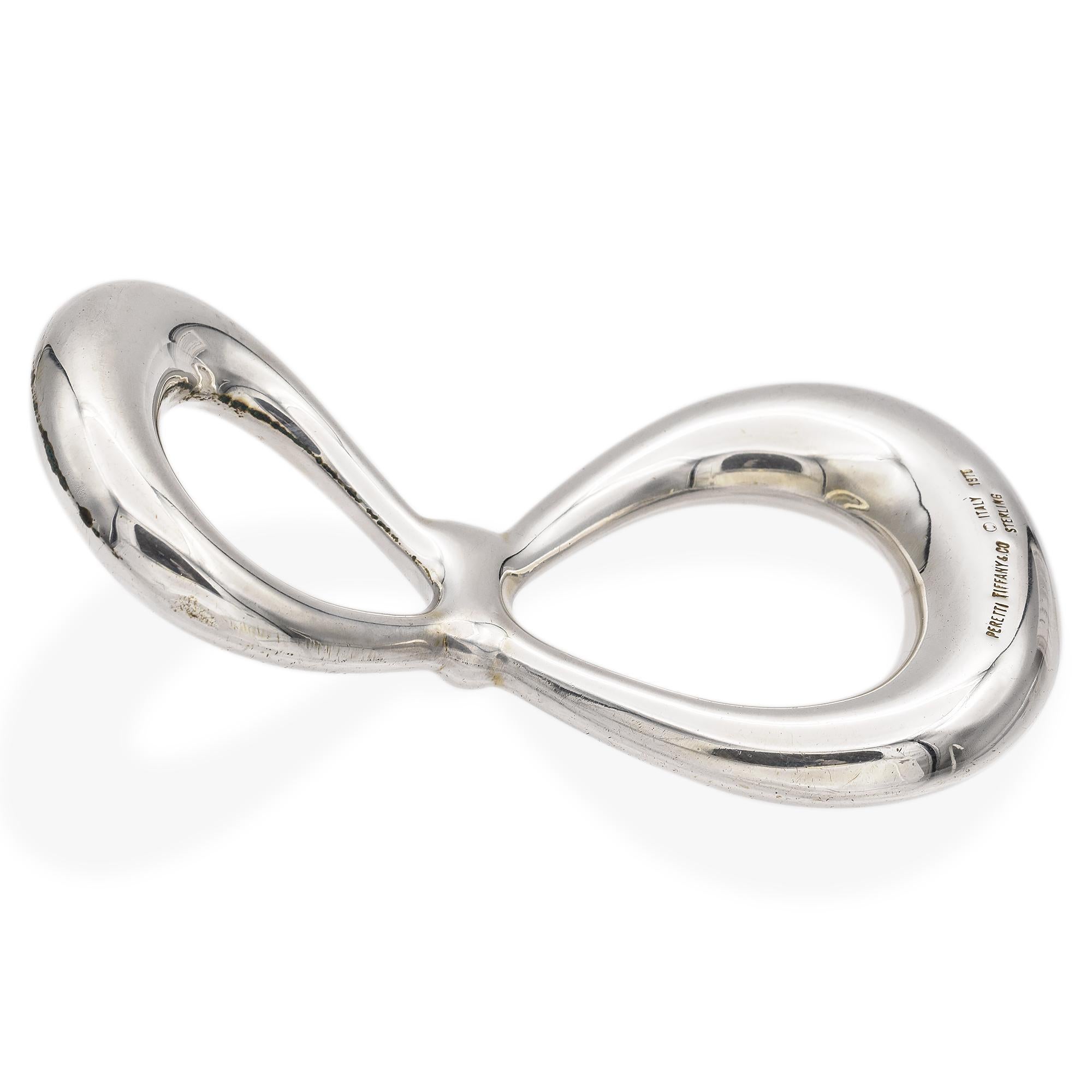 Tiffany & Co. Elsa Peretti Infinity 925 Sterling Silver Belt Buckle For Sale 1