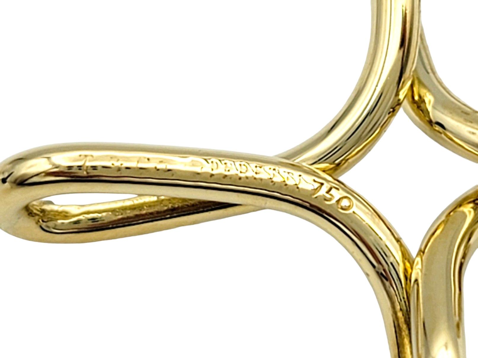 Women's Tiffany & Co. Elsa Peretti Infinity Cross Pendant Necklace, 18 Karat Yellow Gold