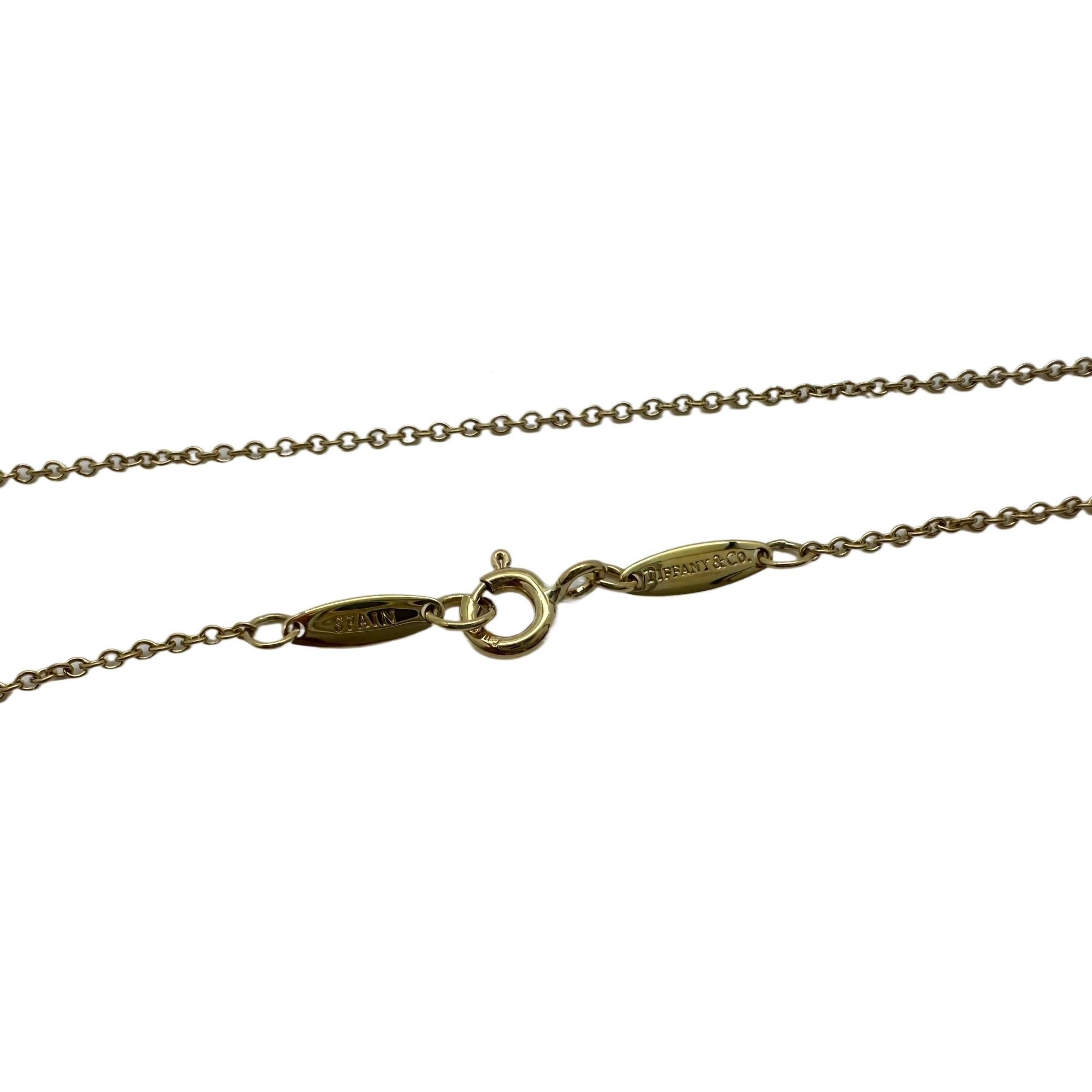 Women's or Men's Tiffany & Co. Elsa Peretti Infinity Cross Pendant Necklace in 18k Yellow Gold