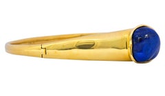 Tiffany & Co. Elsa Peretti Lapis Lazuli 18 Karat Gold Bangle Bracelet