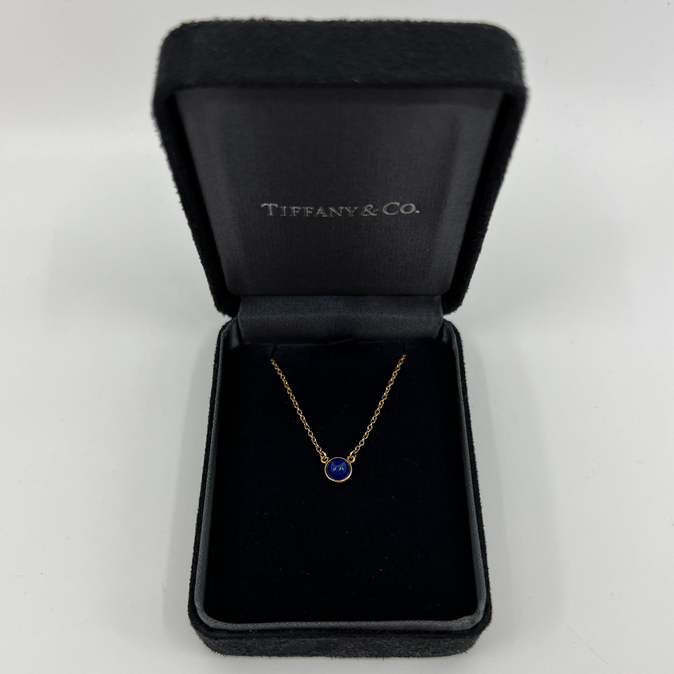 Tiffany & Co. Elsa Peretti: 18 Karat Gelbgold Halskette mit Lapislazuli by the Yard im Zustand „Hervorragend“ in Birmingham, GB