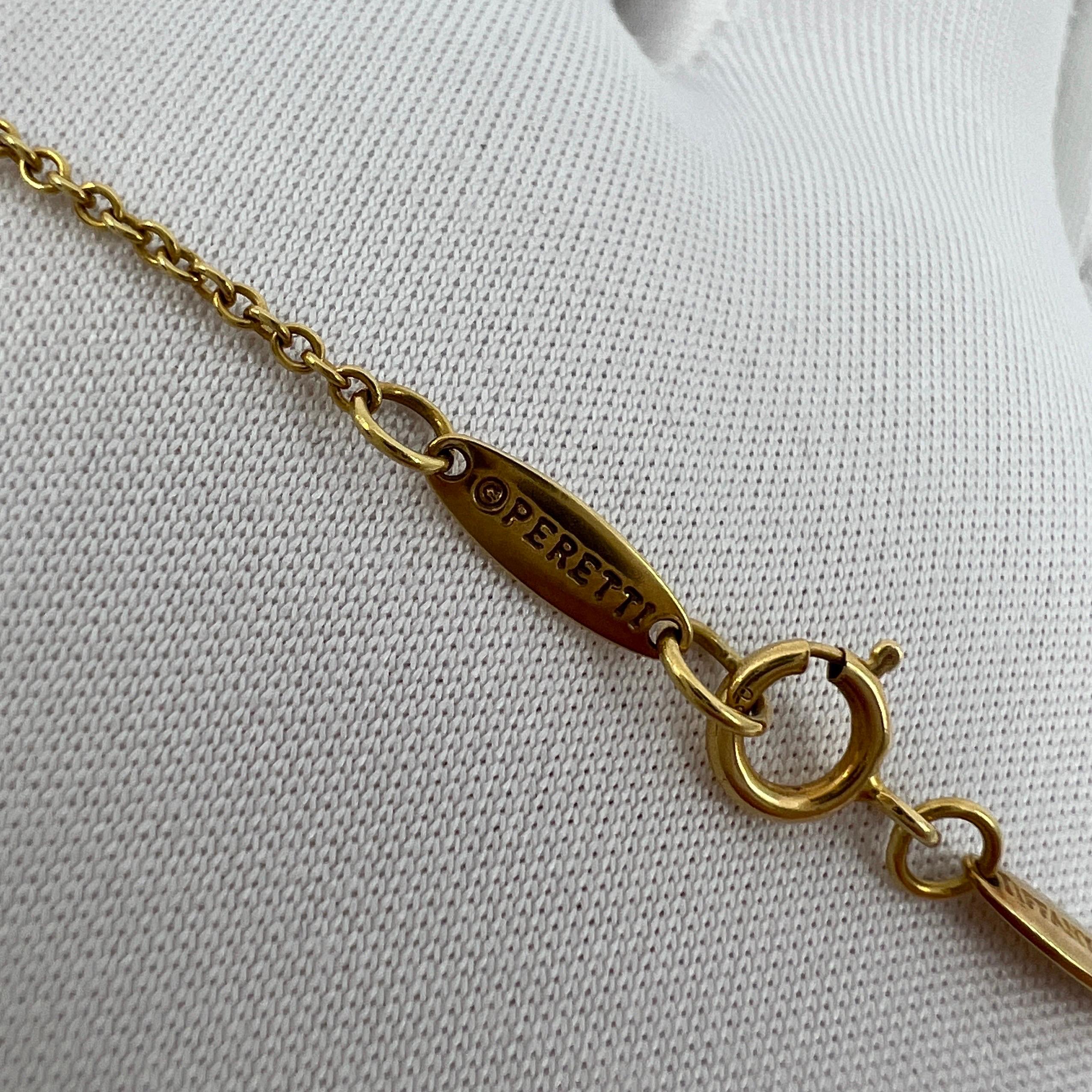 Tiffany & Co. Elsa Peretti: 18 Karat Gelbgold Halskette mit Lapislazuli by the Yard Damen