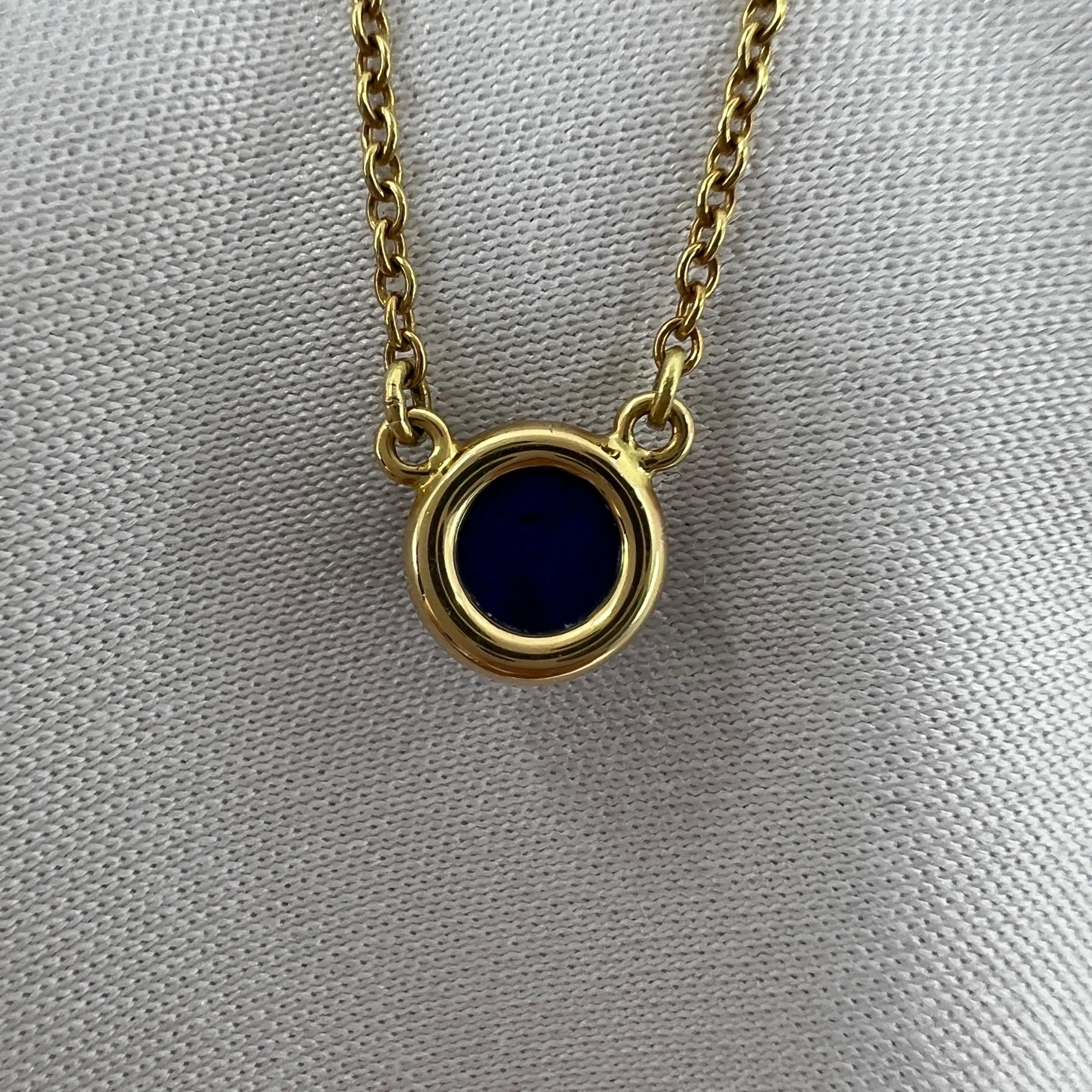 Tiffany & Co. Elsa Peretti: 18 Karat Gelbgold Halskette mit Lapislazuli by the Yard 2