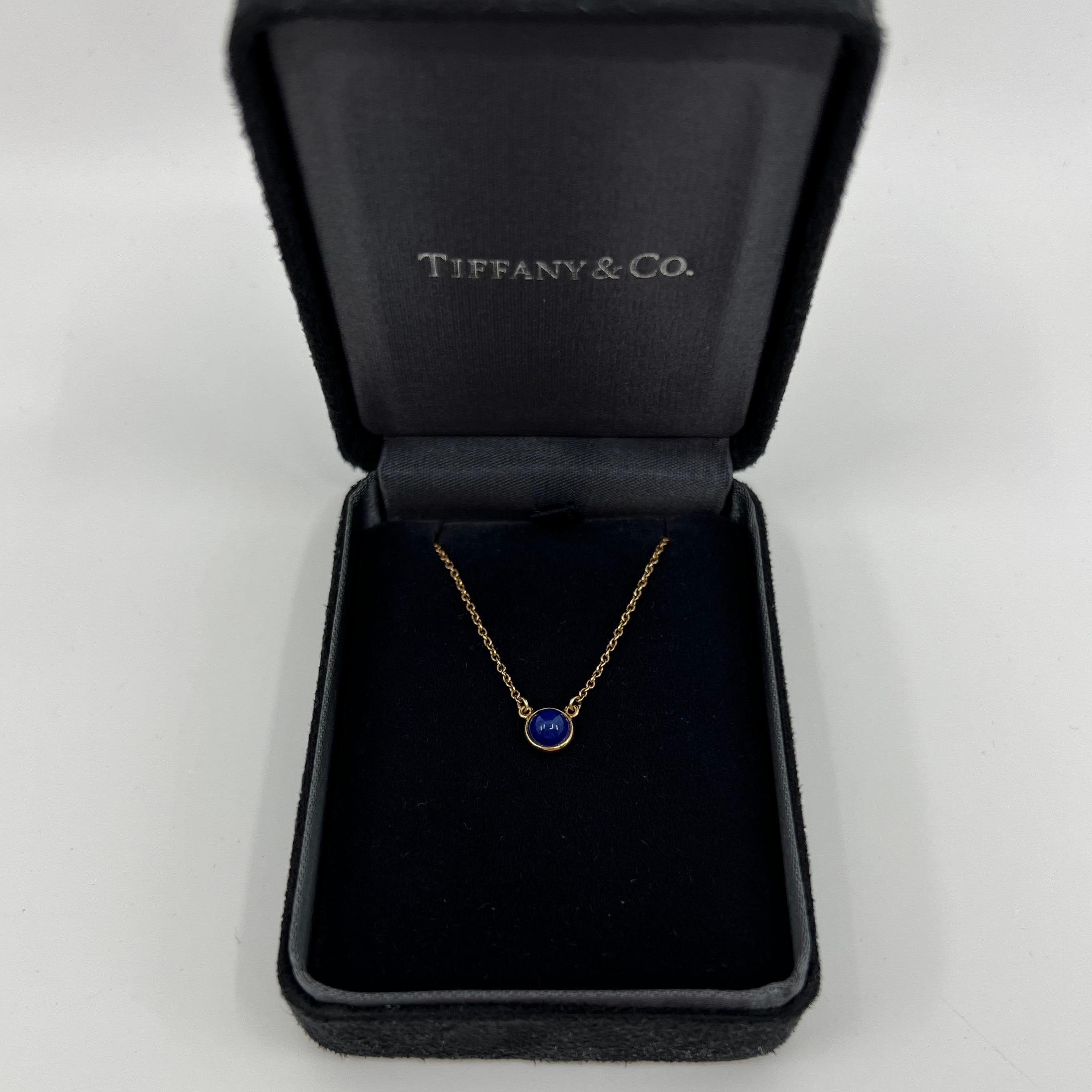 Tiffany & Co. Elsa Peretti: 18 Karat Gelbgold Halskette mit Lapislazuli by the Yard 3