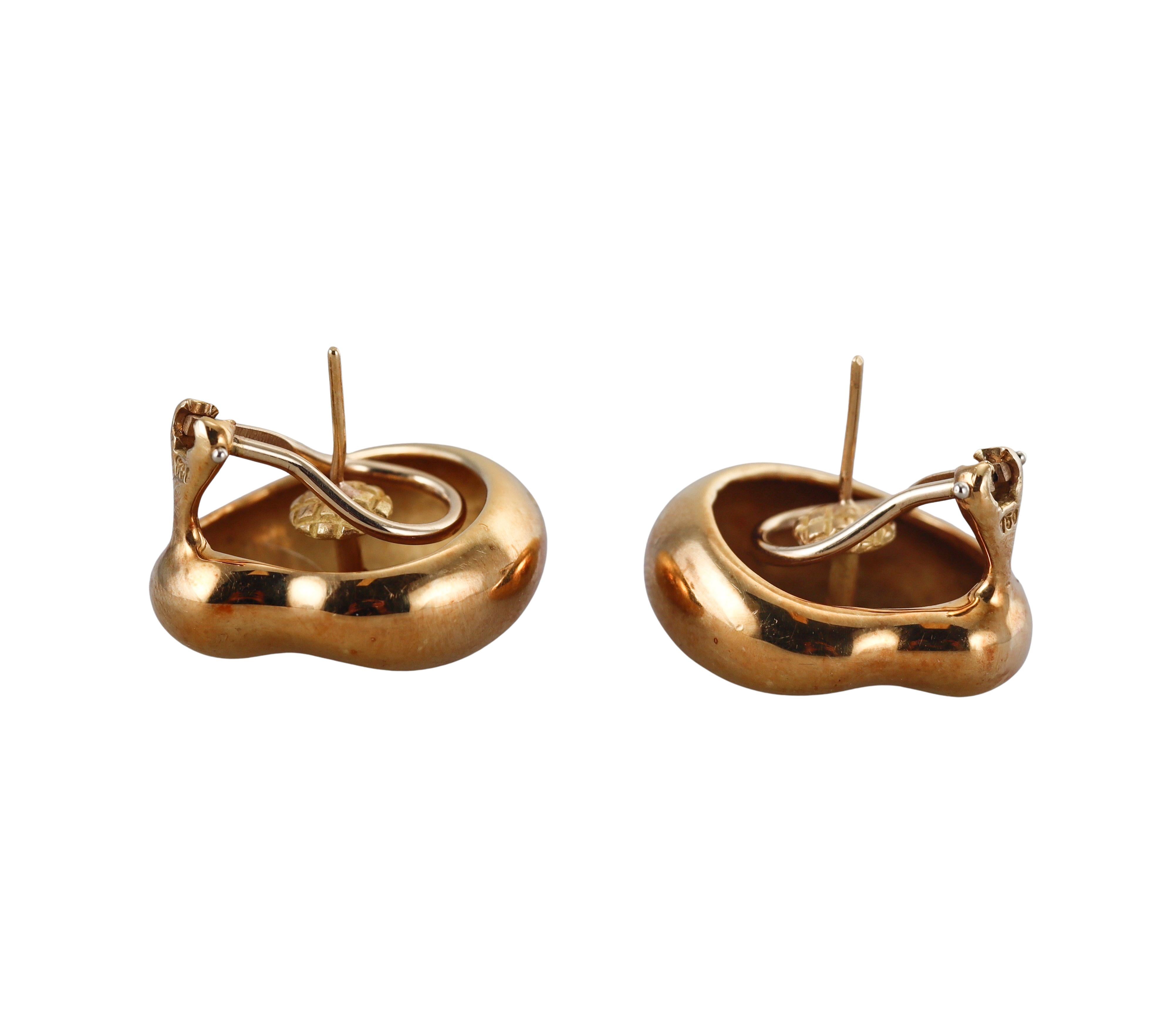 Women's Tiffany & Co Elsa Peretti Large Bean Yellow Gold Earrings