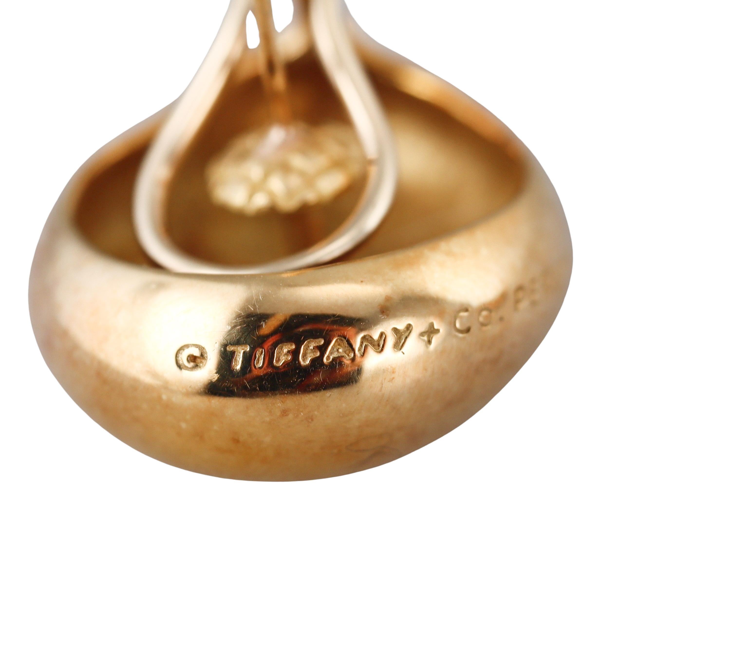 Tiffany & Co Elsa Peretti Large Bean Yellow Gold Earrings 2