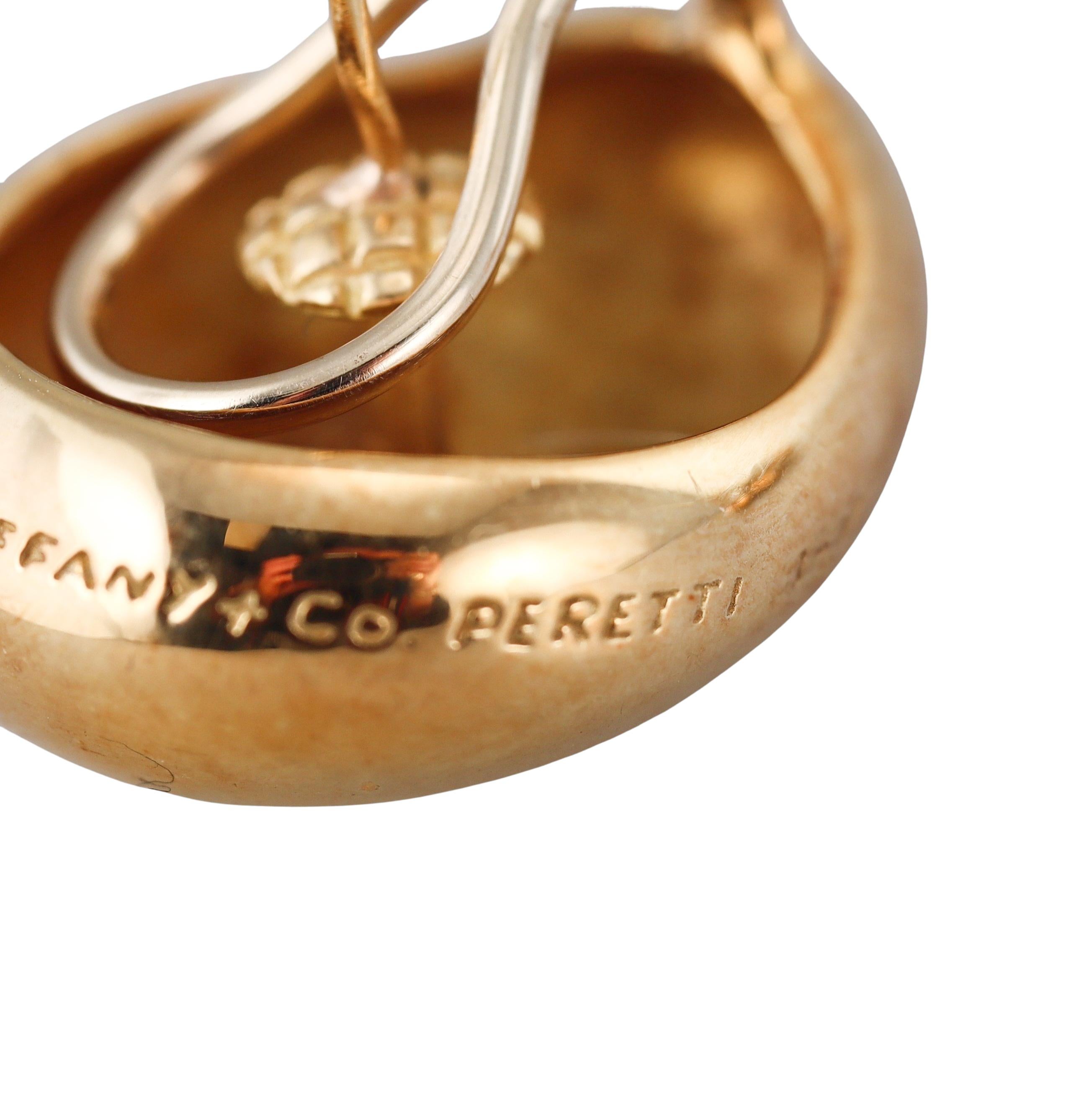 Tiffany & Co Elsa Peretti Large Bean Yellow Gold Earrings 3