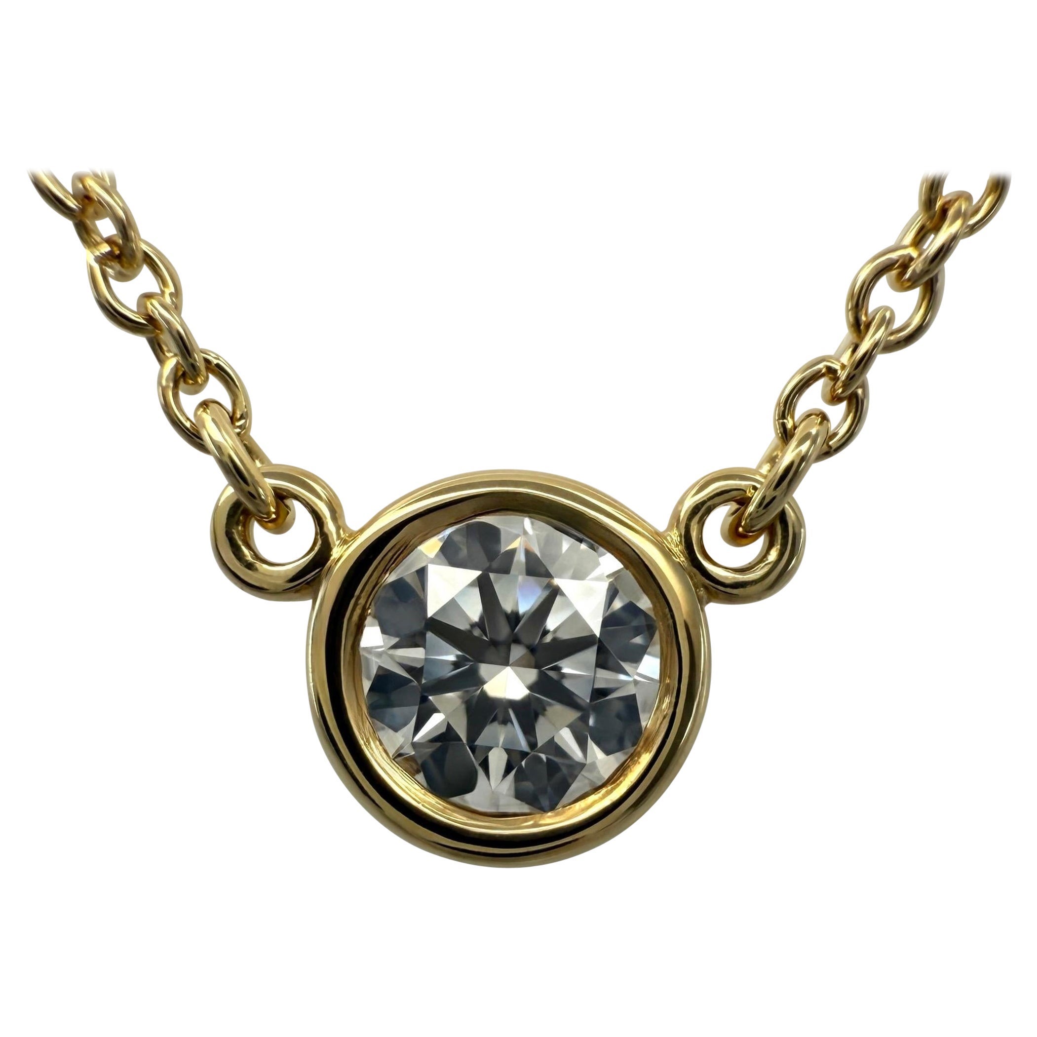 Tiffany & Co. Elsa Peretti Large Diamond By The Yard 18k Yellow Gold Necklace
