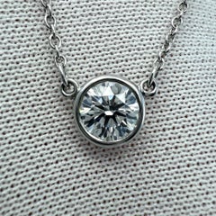 Tiffany & Co. Elsa Peretti Large Diamond By The Yard Platinum Necklace 4.3mm