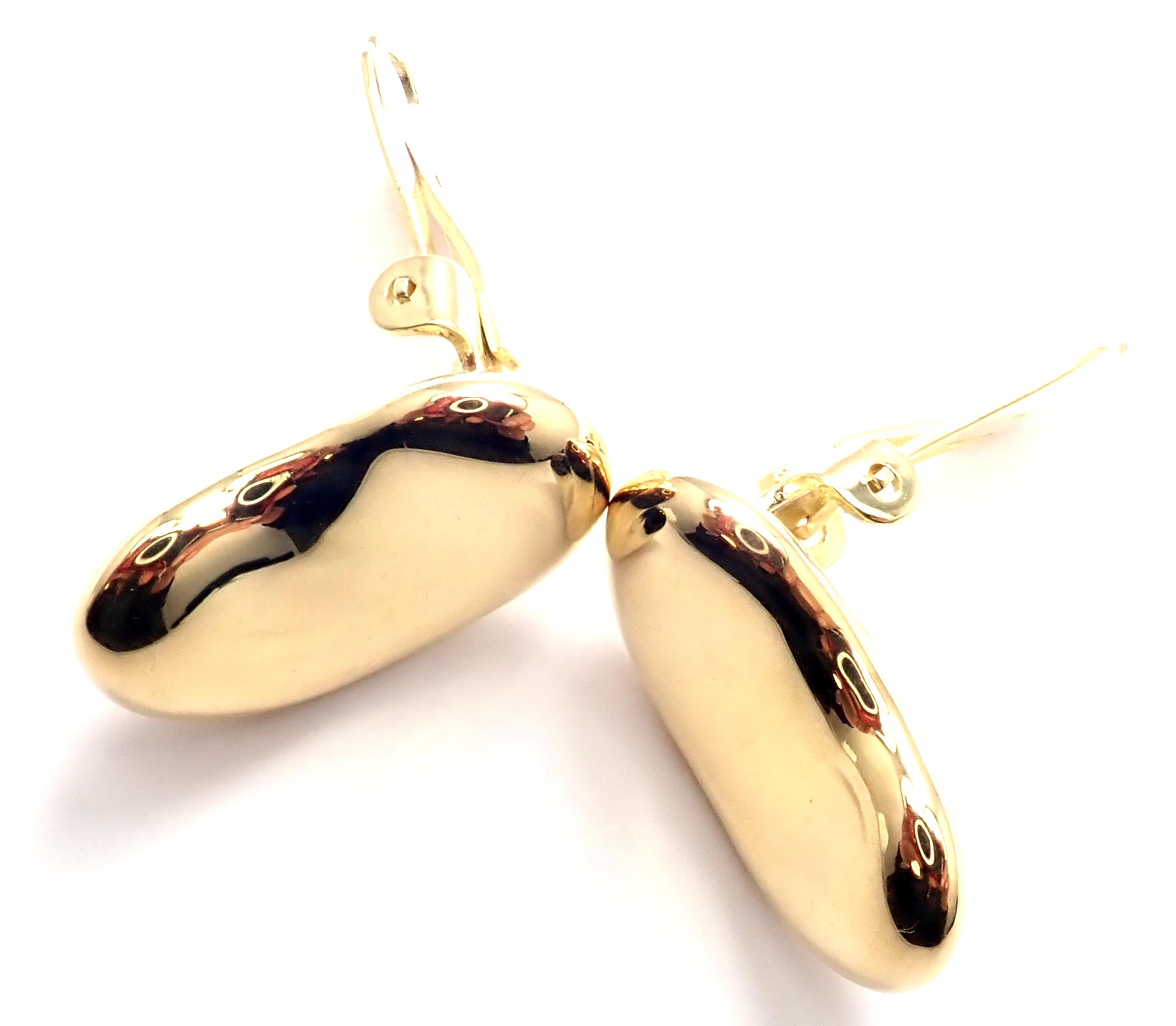Tiffany & Co. Elsa Peretti Large Gold Bean Earrings 3
