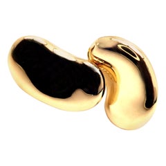 Vintage Tiffany & Co. Elsa Peretti Large Gold Bean Earrings