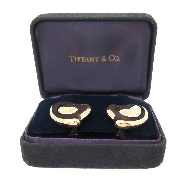 Tiffany & Co. Elsa Peretti Large Gold Heart Earrings Damen