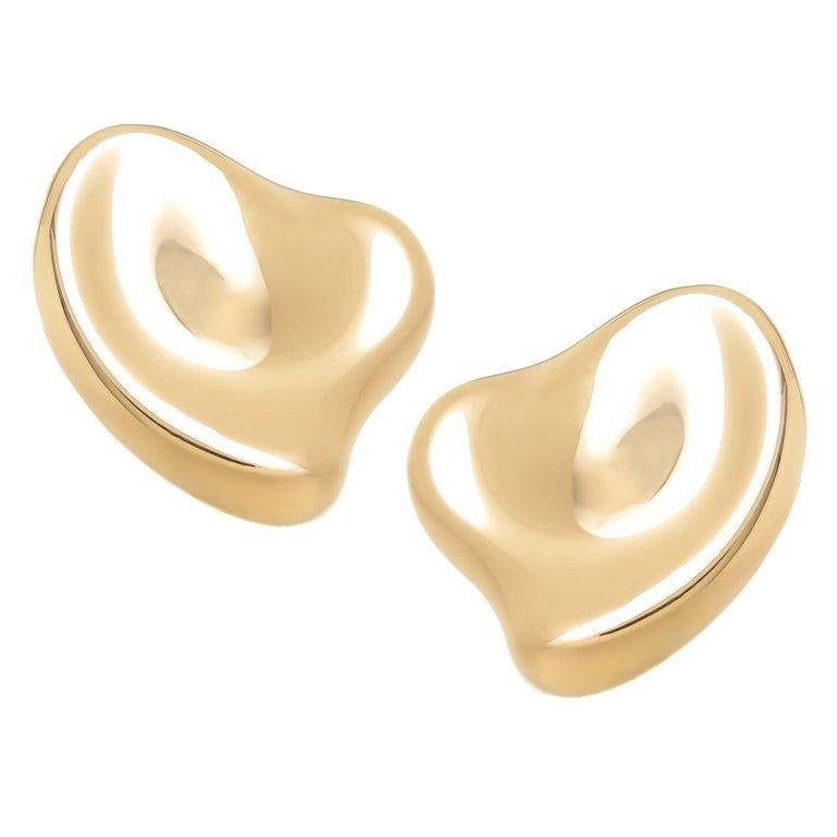 Tiffany & Co. Elsa Peretti Large Gold Heart Earrings