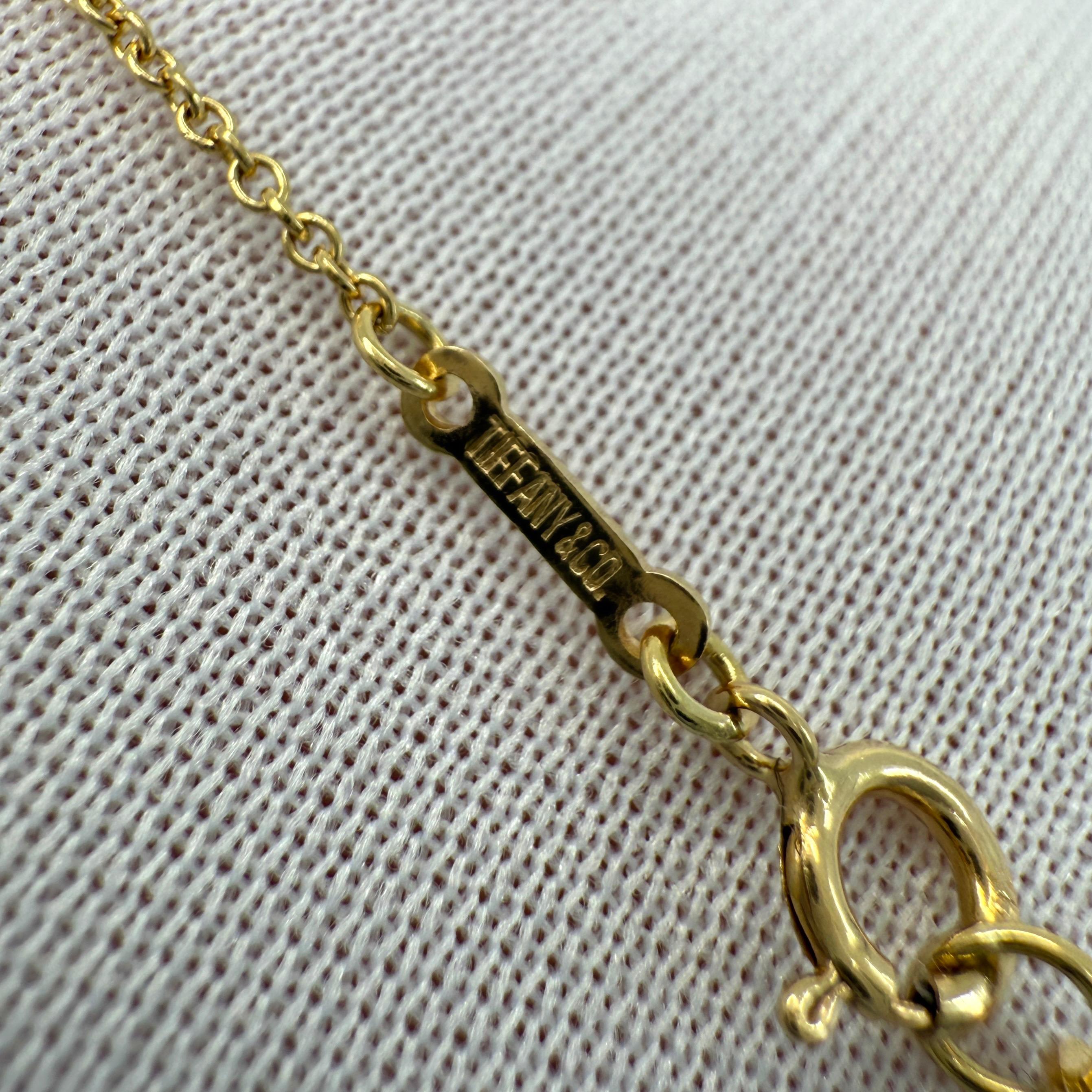 Tiffany & Co. Collana con ciondolo in oro 18k con diamante a cuore aperto grande di Elsa Peretti in vendita 1