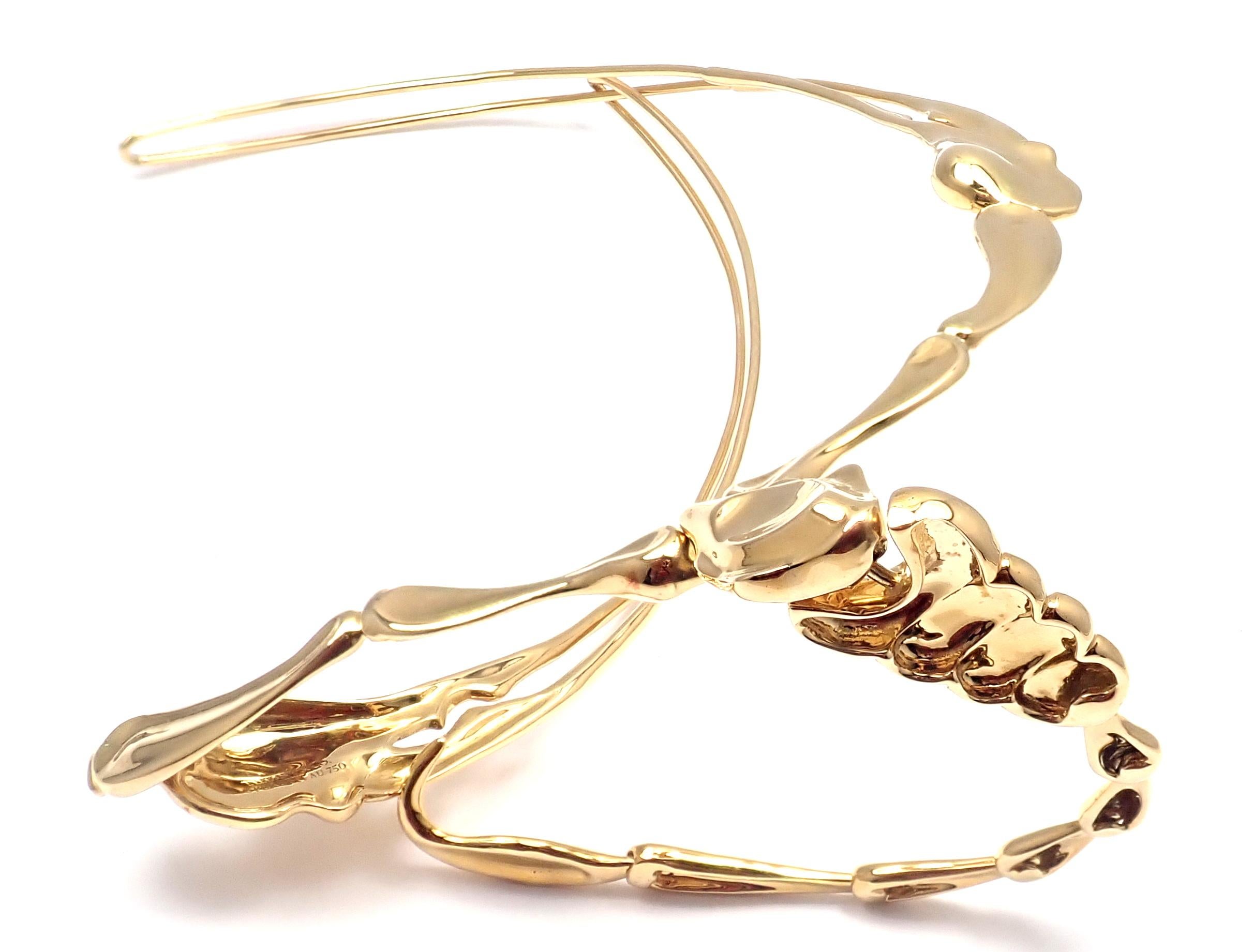 Tiffany & Co. Elsa Peretti Großer Skorpion Gelbgold Halskette 4