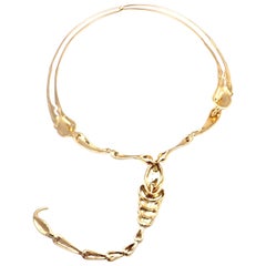 Tiffany & Co. Elsa Peretti Large Scorpion Yellow Gold Necklace