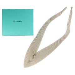 Tiffany & Co Elsa Peretti Large Sterling Mesh Bib necklace