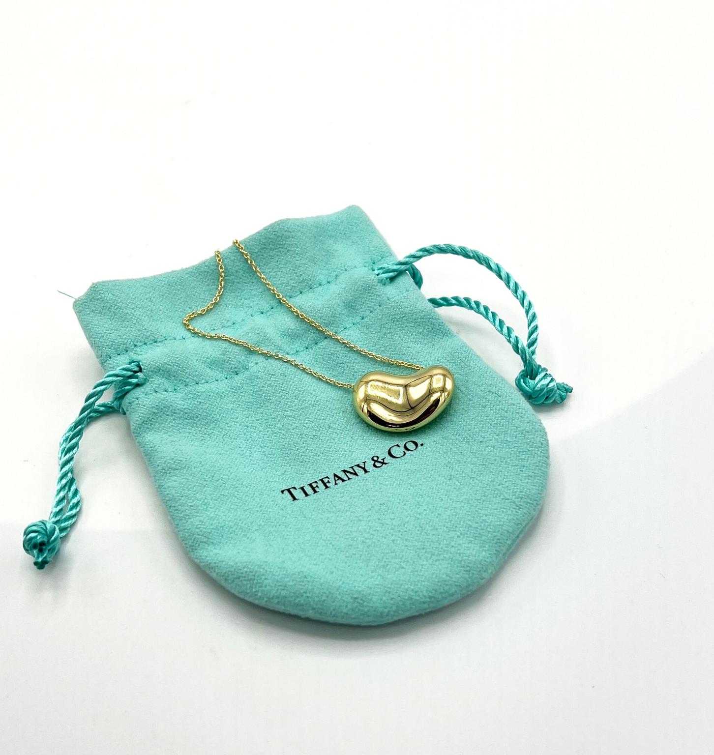 Women's Tiffany & Co. Elsa Peretti Large Yellow Gold Bean Pendant Necklace