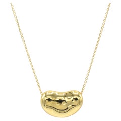 Tiffany & Co. Elsa Peretti Large Yellow Gold Bean Pendant Necklace