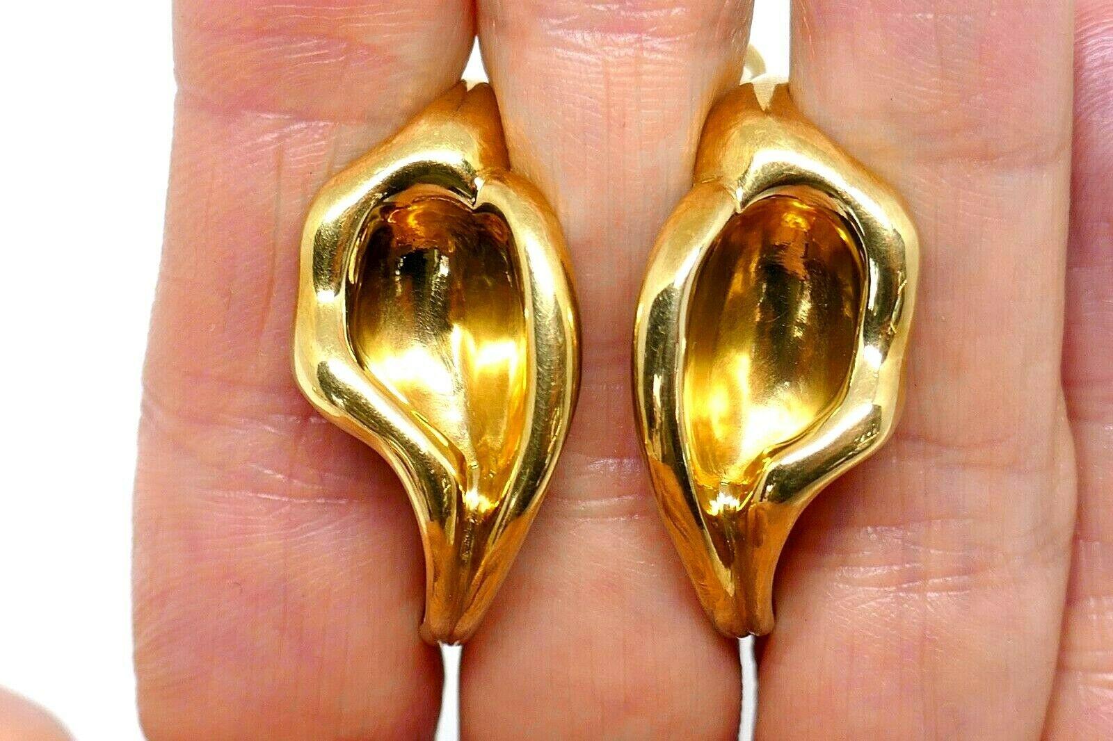 Women's or Men's Tiffany & Co Elsa Peretti Lily Pad Yellow Gold Ear Cuff Earrings