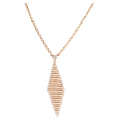 Tiffany & Co. Elsa Peretti Mesh Diamond Necklace in 18K Rose Gold 0.03 Carat