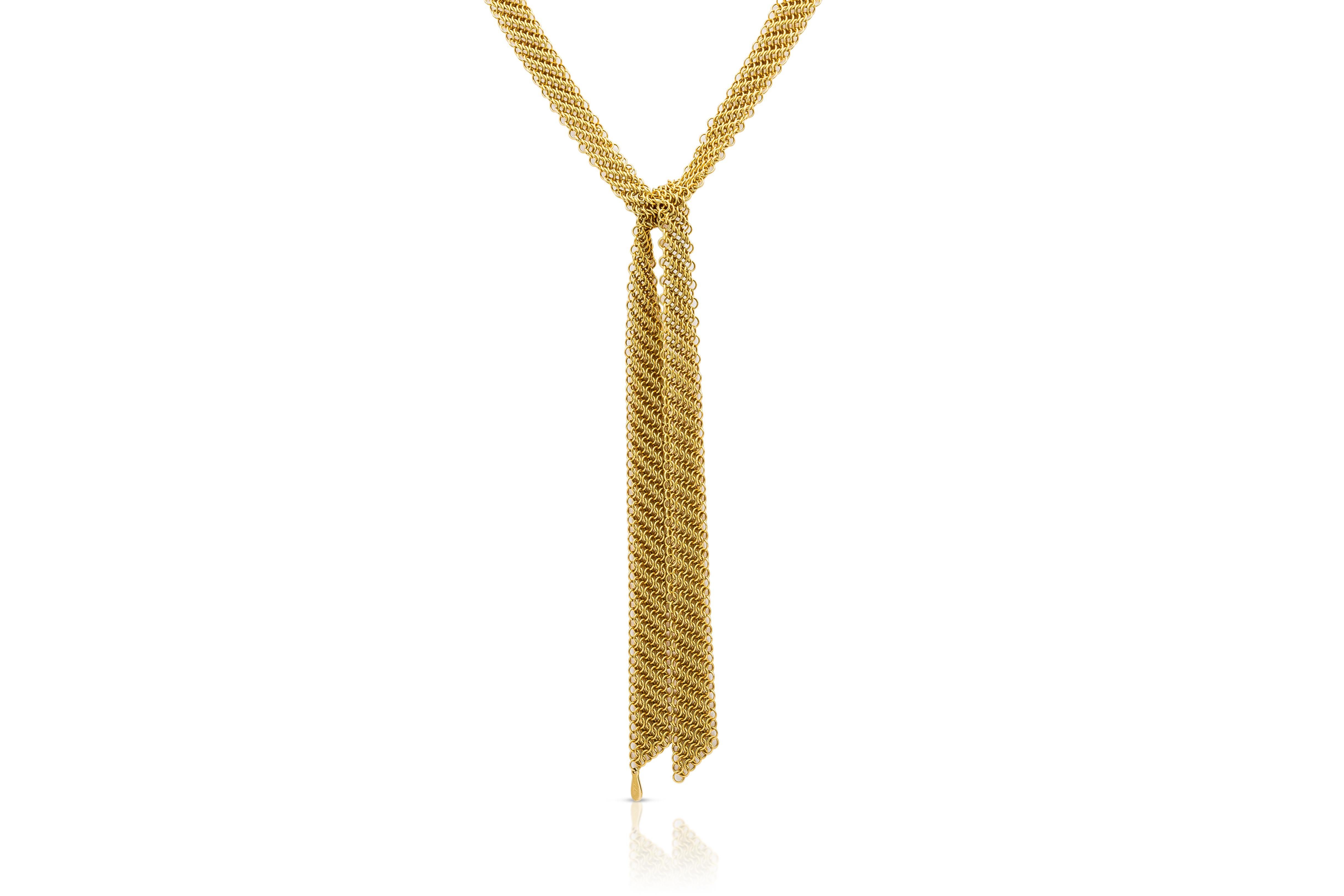 Finely crafted in 18k yellow gold.
Signed by Elsa Peretti for Tiffany & Co.
46 1/2 inches long