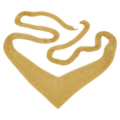 Tiffany & Co. Elsa Peretti Mesh Gold Bib Scarf Necklace