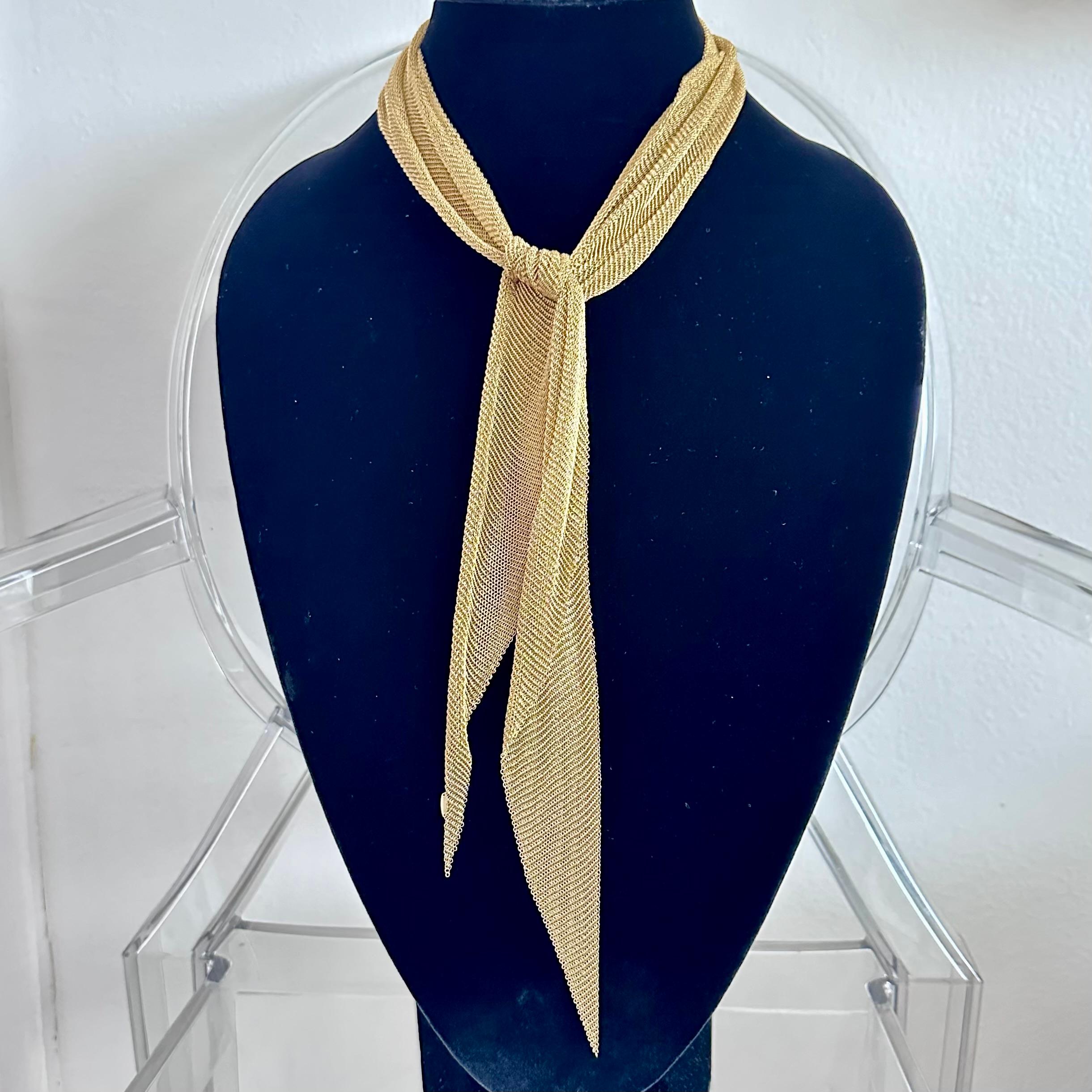 Tiffany & Co Elsa Peretti Mesh Schal Halskette Große Größe  für Damen oder Herren im Angebot