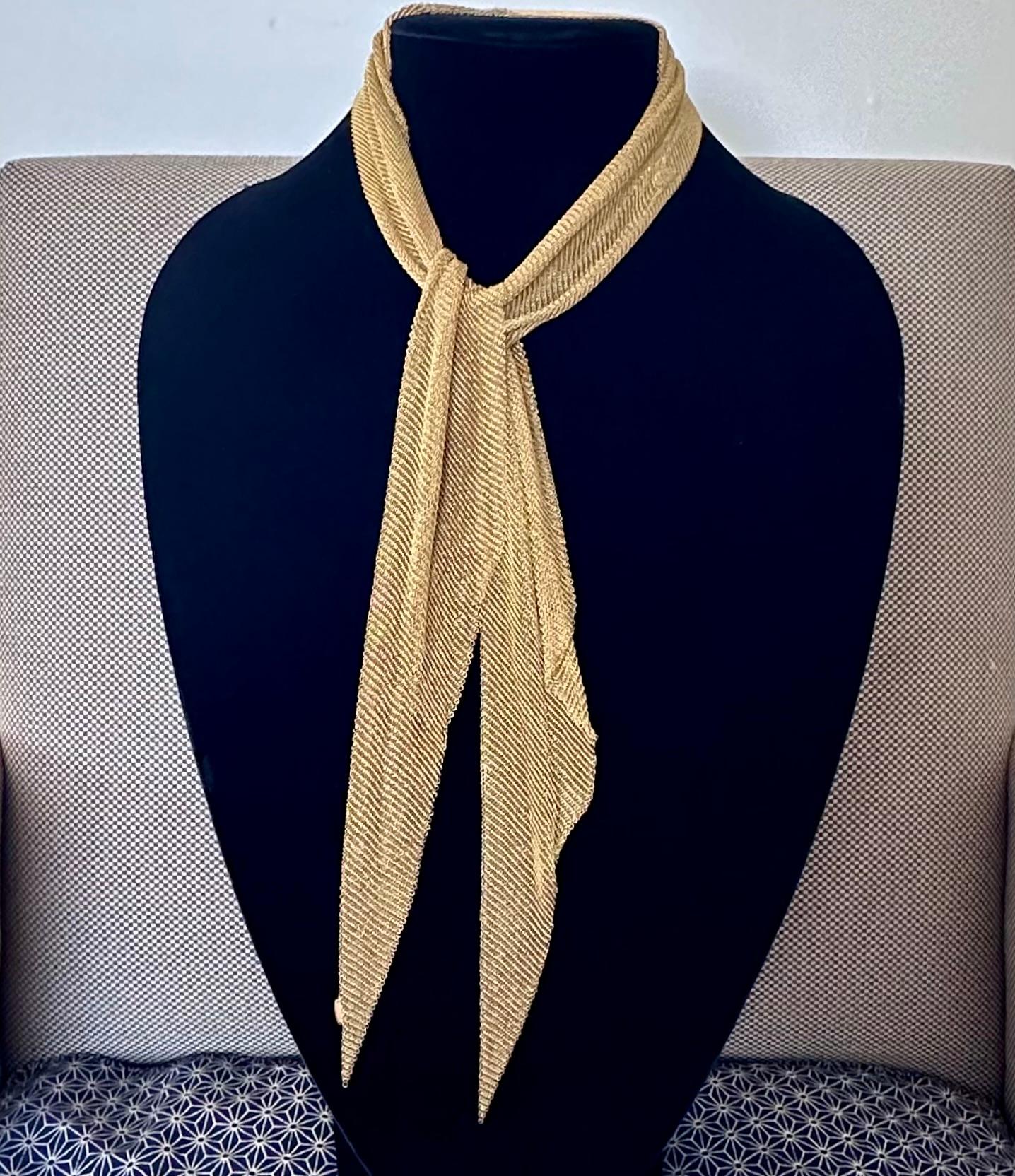 Tiffany & Co Elsa Peretti Mesh Schal Halskette Große Größe  im Angebot 5