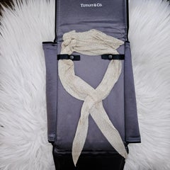 Tiffany & Co. Elsa Peretti Mesh Tie Scarf 41.5" Large Sterling Silver Necklace