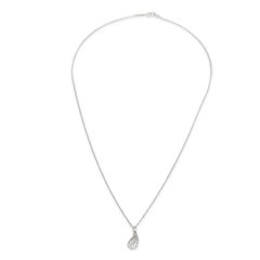 Tiffany & Co. Elsa Peretti Mini Diamond Teardrop Pendant in Platinum 0.75 CTW