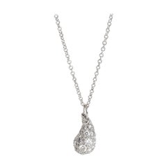 Tiffany & Co. Elsa Peretti Mini Diamond Teardrop Pendant in Platinum 0.75 CTW