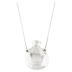 Tiffany & Co. Elsa Peretti Open Bottle Pendant Chain St. Silver