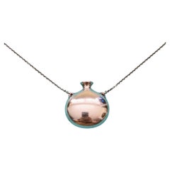 Tiffany & Co. Elsa Peretti Open Bottle Pendant Necklace Sterling Silver 24.5"
