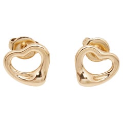 Tiffany & Co. Elsa Peretti Open Heart 18k Rose Gold Earrings