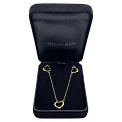 Tiffany & Co Elsa Peretti Collar Colgante Corazón Abierto 3 Oro Amarillo 18K