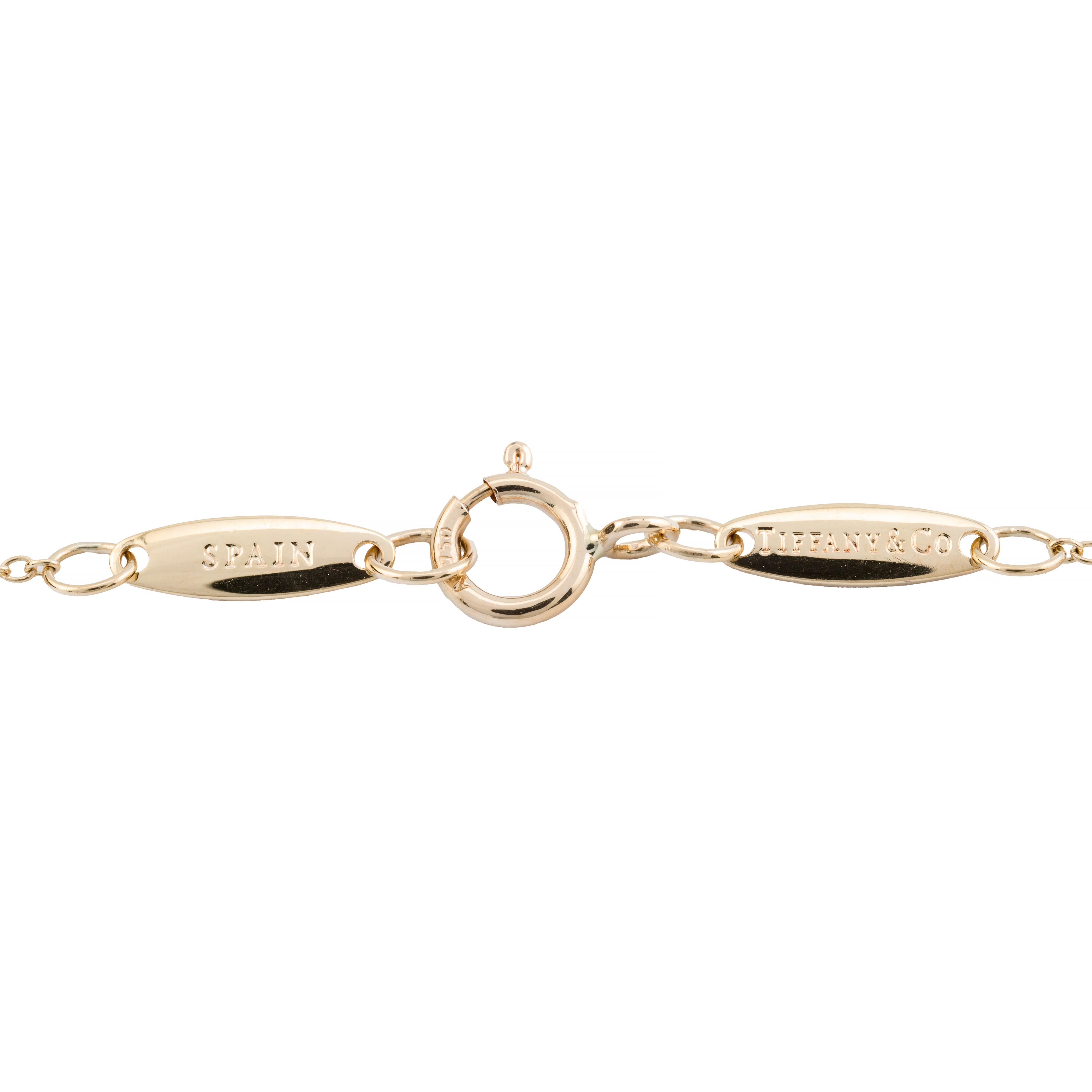 Tiffany & Co Elsa Peretti Open Heart 7mm Pendant Necklace in 18K Yellow Gold 2
