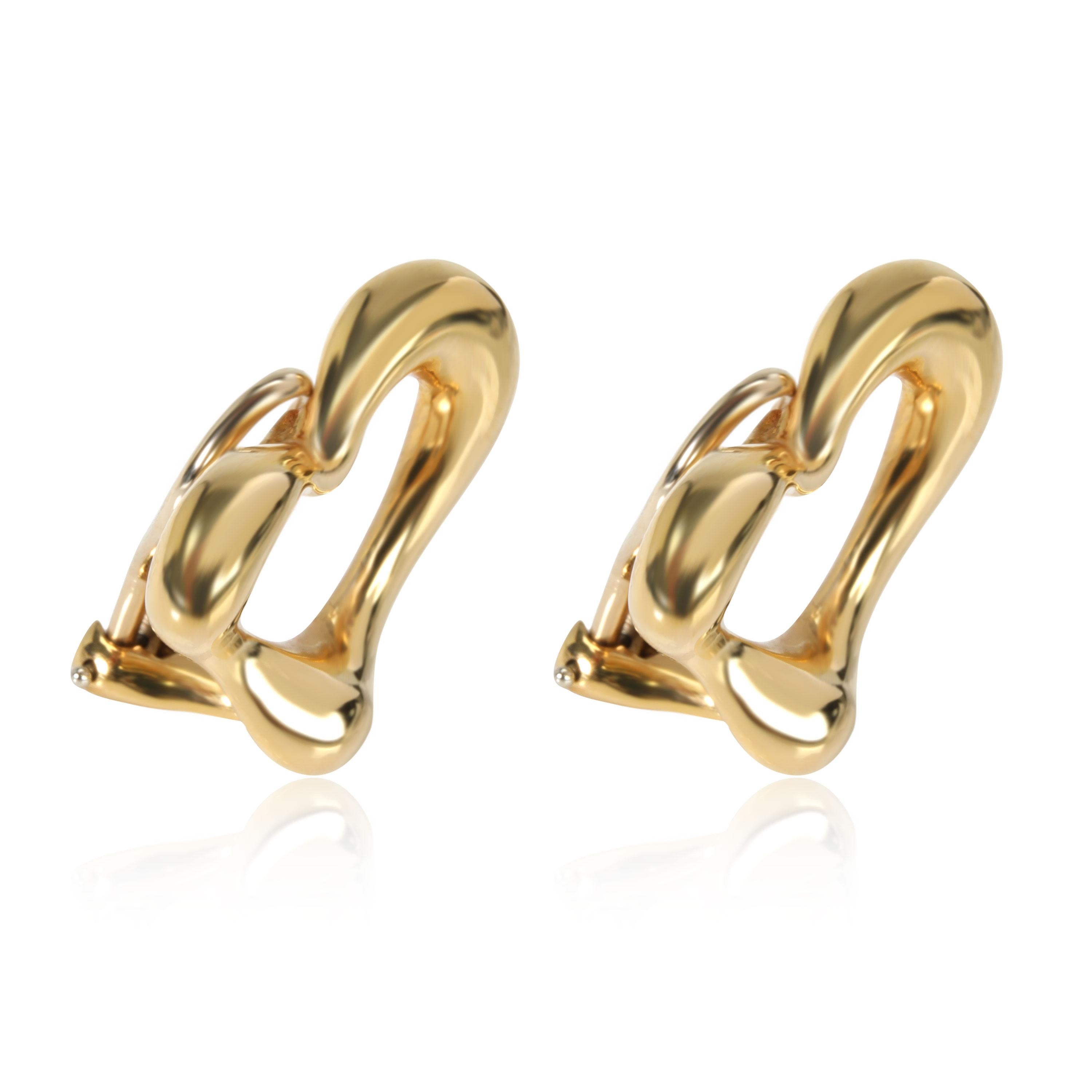 gold heart clip on earrings