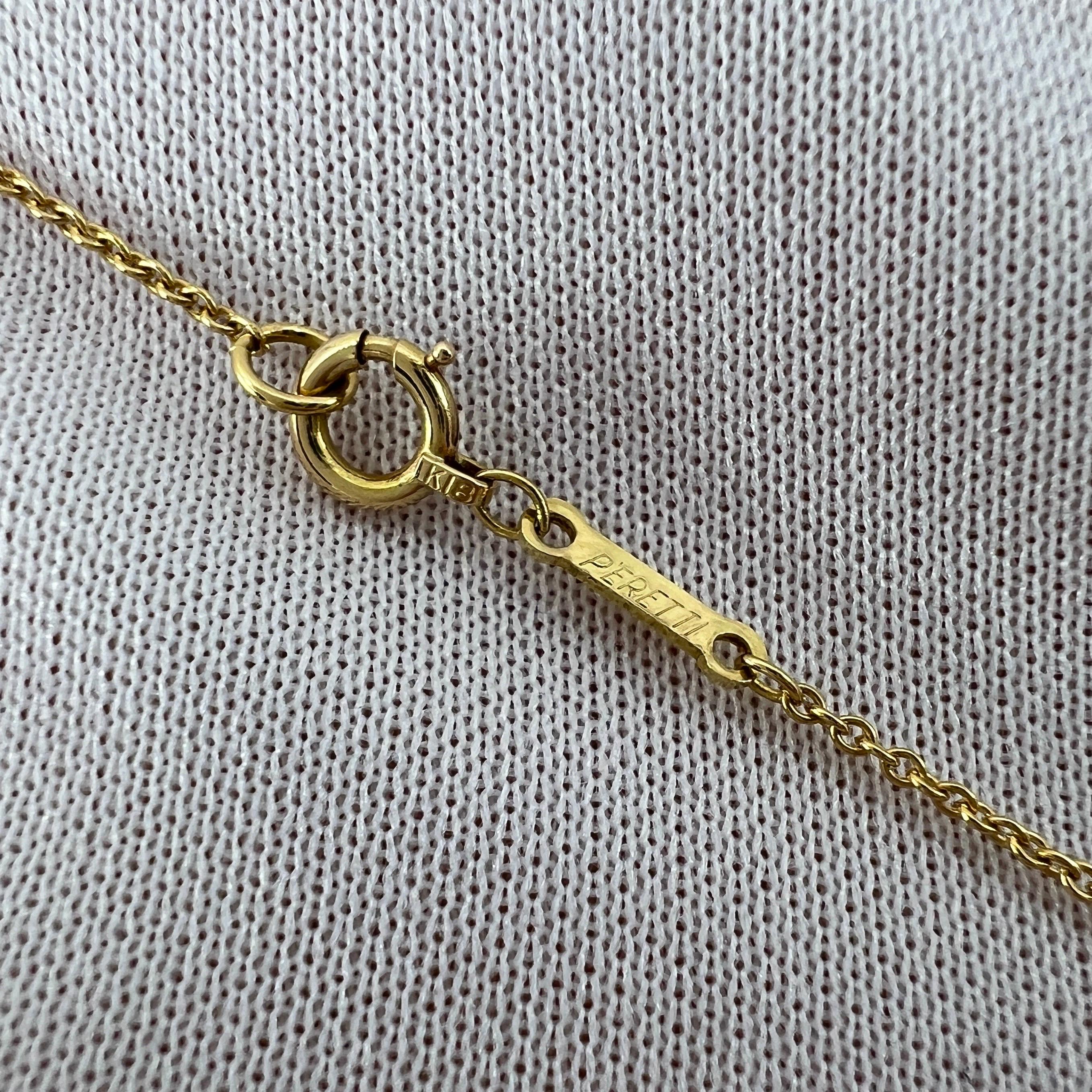 Tiffany & Co. Elsa Peretti Open Heart Diamond 18k Yellow Gold Pendant Necklace For Sale 5