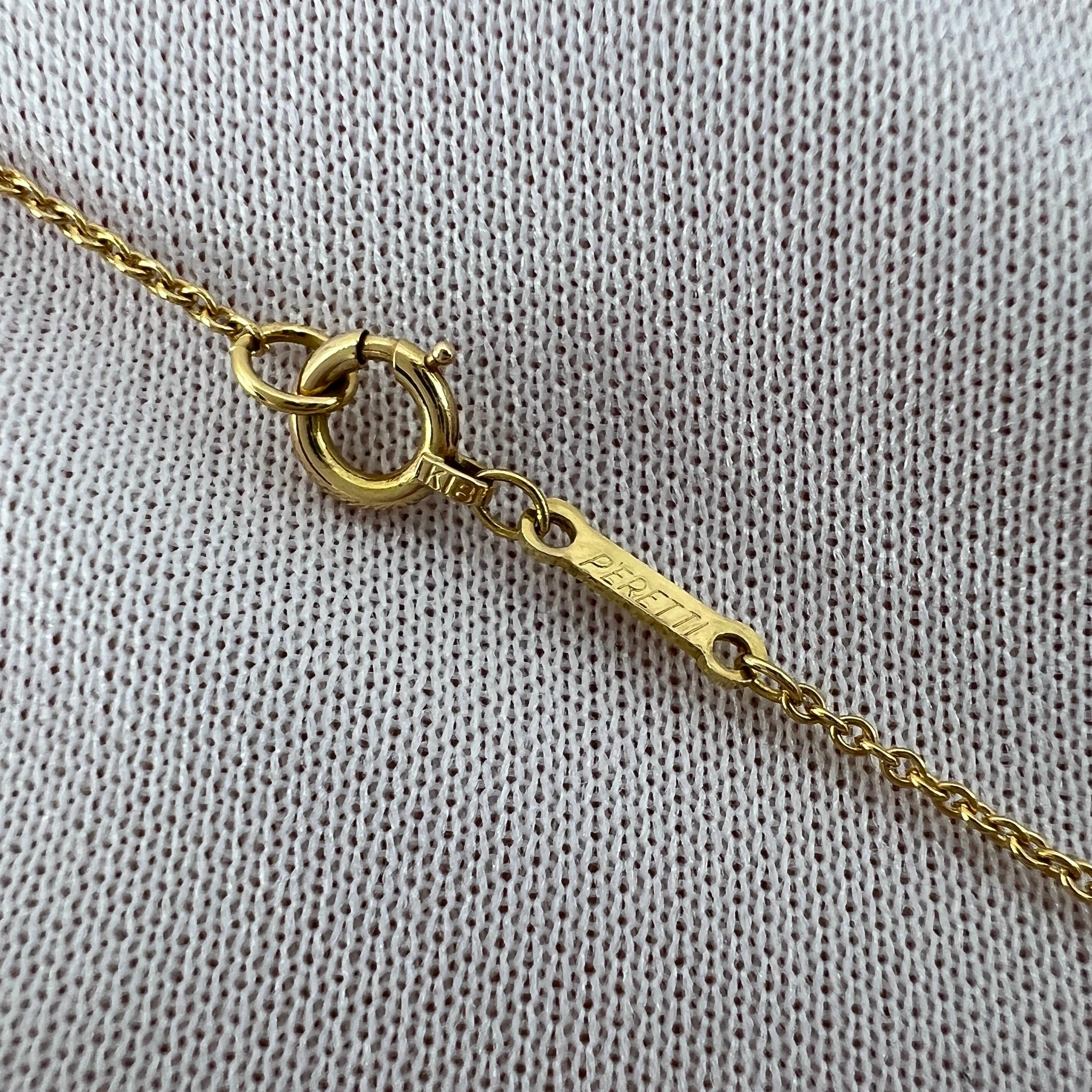 Tiffany & Co. Elsa Peretti Halskette mit Anhänger, offenes Herz, Diamant 18k Gelbgold 5